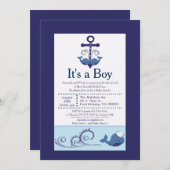 Het is een Baby shower van de Jongerenwalvis Kaart (Voorkant / Achterkant)