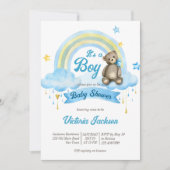Het is een baby shower van de rode beer van een jo kaart (Voorkant)
