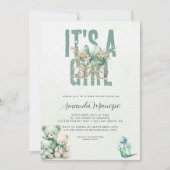 Het is een Baby shower van de Waterverf van de Sne Kaart (Voorkant)