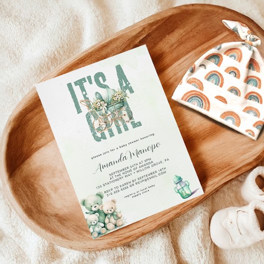 Het is een Baby shower van de Waterverf van de Sne Kaart