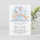 Het is een Baby shower van de Waterverf van een jo Kaart (Staand voorkant)