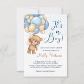 Het is een Baby shower van een Beer-jongen. (Voorkant)