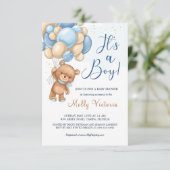 Het is een Baby shower van een Beer-jongen. (Staand voorkant)