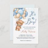 Het is een Baby shower van een Beer-jongen. (Voorkant / Achterkant)