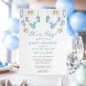 Het is een Baby shower van een jongen Blue Boy. Kaart