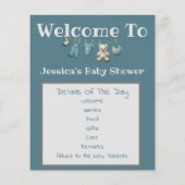 Het is een Baby shower van een jongen Clothes Line (Achterkant)