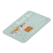 Het is een Baby shower van een jongen Dank je Magn Magneet (Linkerzijde)