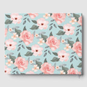 Het is een Baby shower van een jongen Floral Bird. Gastenboek (Achterkant)