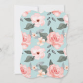 Het is een Baby shower van een jongen Floral Bird. Kaart (Achterkant)