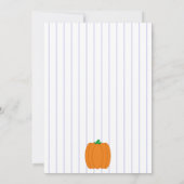 Het is een Baby shower van een jongen pompoen Kaart (Achterkant)