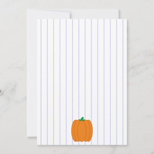 Het is een Baby shower van een jongen pompoen Kaart (Achterkant)