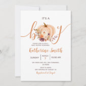Het is een Baby shower van een jongen Pumpkin Rust Kaart (Voorkant)