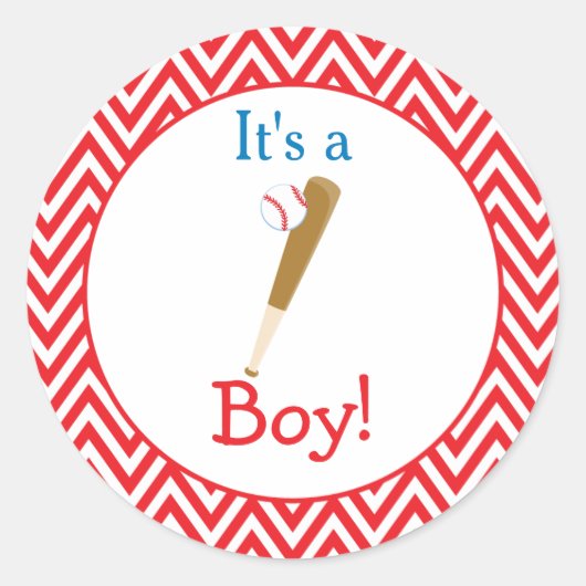 'Het is een Baby shower van een jongen' Ronde Sticker (Voorkant)