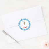'Het is een Baby shower van een jongen' Ronde Sticker (Envelop)
