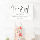 Het is een Baby shower van een jongen Spandoek (Insitu)