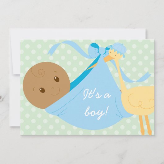 Het is een Baby shower van een jongen uitgenodigd Kaart (Voorkant)