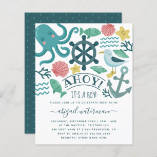 Het is een Baby shower van een jongen Zee.