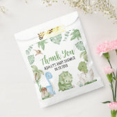 Het is een Baby shower van een jongensdinosaurus Bedankzakje (Gezegeld)