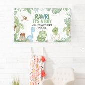 Het is een Baby shower van een jongensdinosaurus Spandoek (Insitu)