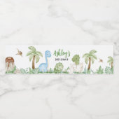 Het is een Baby shower van een jongensdinosaurus Waterfles Etiket (Enkel label)