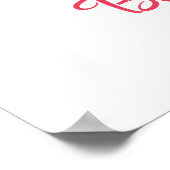 Het is een baby shower van een meisje met bloemetj poster (Hoek)