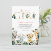 Het is een Baby shower van een Oerwoud van het mei Kaart (Staand voorkant)