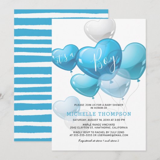 Het is een Baby shower van een paddenstoel Kaart (Voorkant / Achterkant)