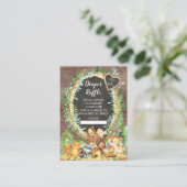 Het is een Baby shower van een paddestoel. Informatiekaartje (Staand voorkant)