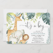 Het is een baby shower van een waterverf-jongen sa kaart (Voorkant)