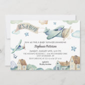 Het is een Baby shower van een Waterverf van de Jo Kaart (Voorkant)