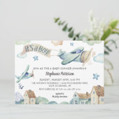 Het is een Baby shower van een Waterverf van de Jo Kaart (Staand voorkant)