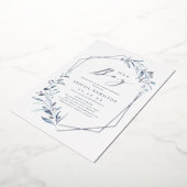 Het is een Baby shower van het Roos Goud van de Jo Folie Uitnodiging (Gedraaid)