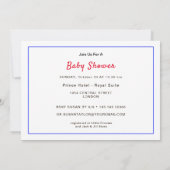 Het is een Baby shower van het Royal Prince London Kaart (Achterkant)