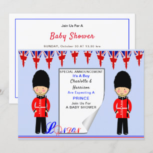 Het is een Baby shower van het Royal Prince London Kaart