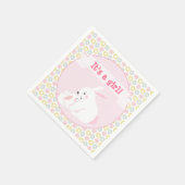 Het is een Baby shower van moeder en baby Bunny. Servetten (Hoek)