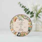 Het is een Baby shower van paddenstoelen. Kaart (Staand voorkant)