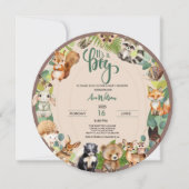 Het is een Baby shower van paddenstoelen. Kaart (Voorkant)