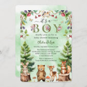 Het is een Baby shower van padlanddieren Kaart (Voorkant / Achterkant)