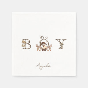 Het is een Baby shower van padlanddieren Servet
