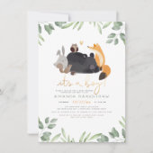 Het is een Baby shower van padvinders en groenery. Kaart (Voorkant)