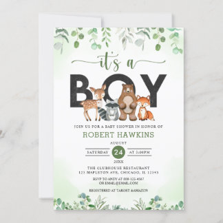 Het is een baby shower van padvinders uit het bos. kaart
