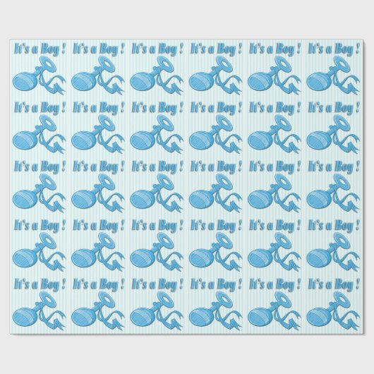 Het is een Baby shower van Rattle Wrapping Paper Cadeaupapier (Vlak)