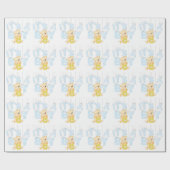 Het is een Baby shower van Teddy Bear. Cadeaupapier (Vlak)