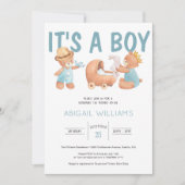 Het is een Baby shower van Teddy Bear. Kaart (Voorkant)