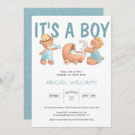 Het is een Baby shower van Teddy Bear. Kaart