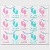 Het is een Baby shower van twee jongens. Cadeaupapier (Vlak)