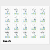 Het is een Baby shower. Vierkante Sticker (Vel)