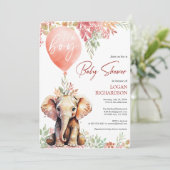 Het is een baby shower voor herfstballonnen van ee kaart (Staand voorkant)