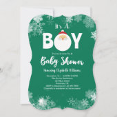 Het is een Baby shower voor Jongen Green Kerstmis. Kaart (Voorkant)