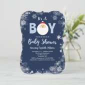 Het is een Baby shower voor Kerstmis. Kaart (Staand voorkant)